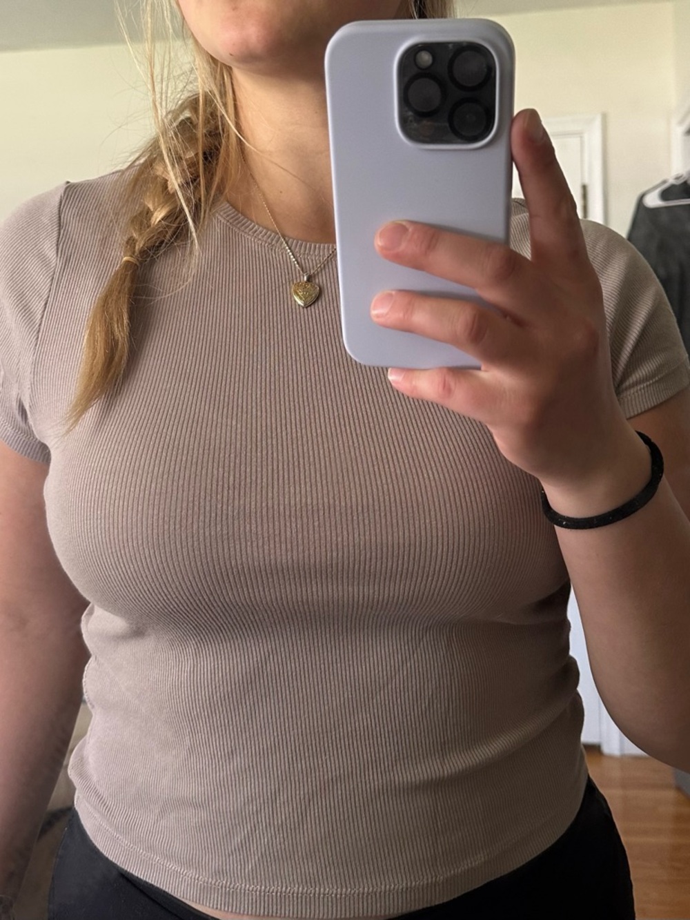 2 H&M Ribbed Long Sleeve Tops in Brown and beige layering tops - Picture 13 of 13